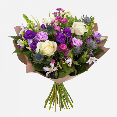 Cool Breeze - This classical stylish collection of flowers, make this hand tied the perfect gift. Flowers professionally arranged and delivered by a local florist. 